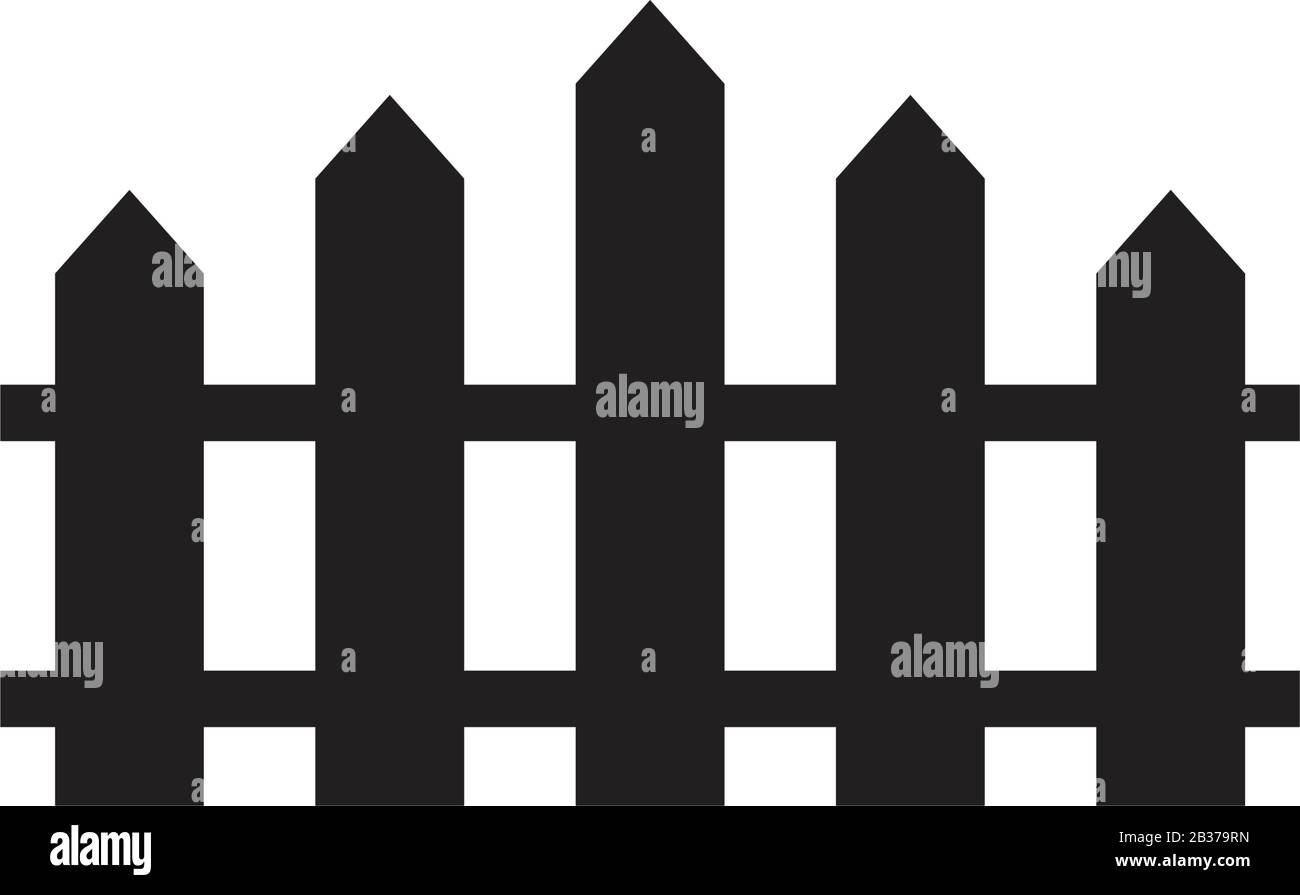 Fence icon template black color editable. Fence icon symbol Flat vector illustration for graphic and web design. Stock Vector