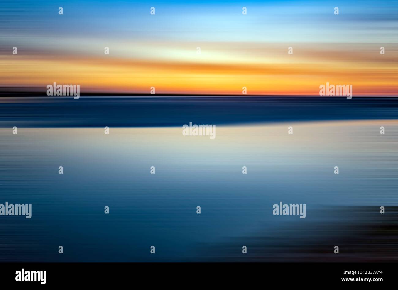 Abstract landscape of the sea in a sunset Stock Photo