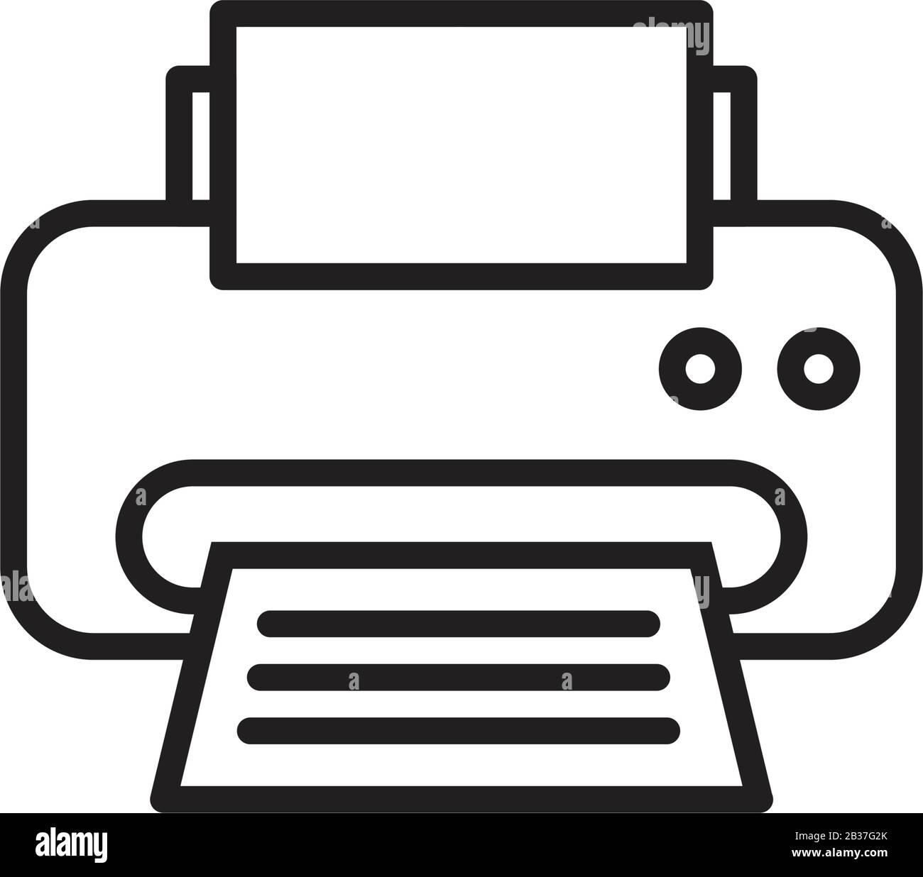 Printer icon template black color editable. Printer icon symbol Flat ...