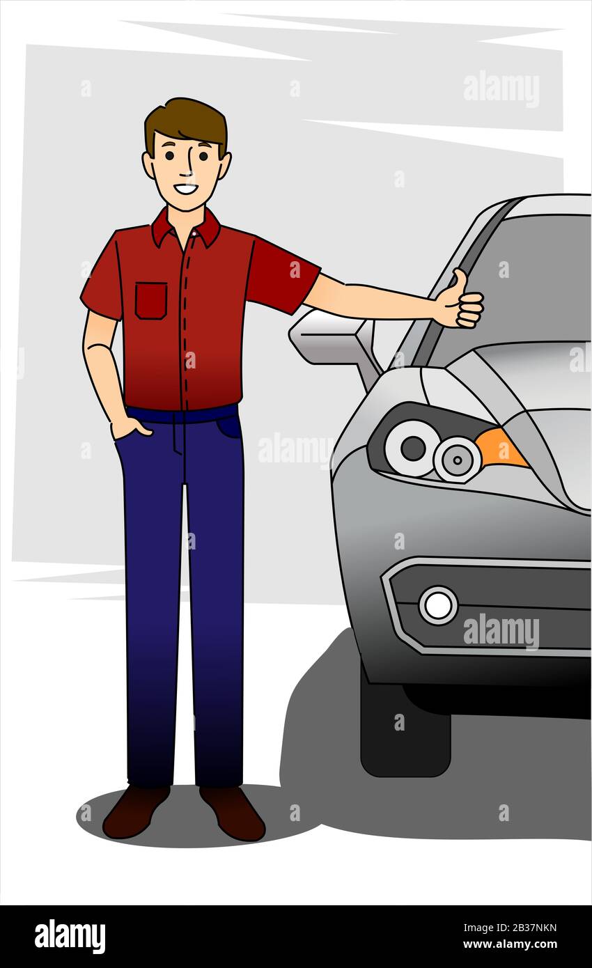 Man shows thumb up Stock Vector Images - Alamy