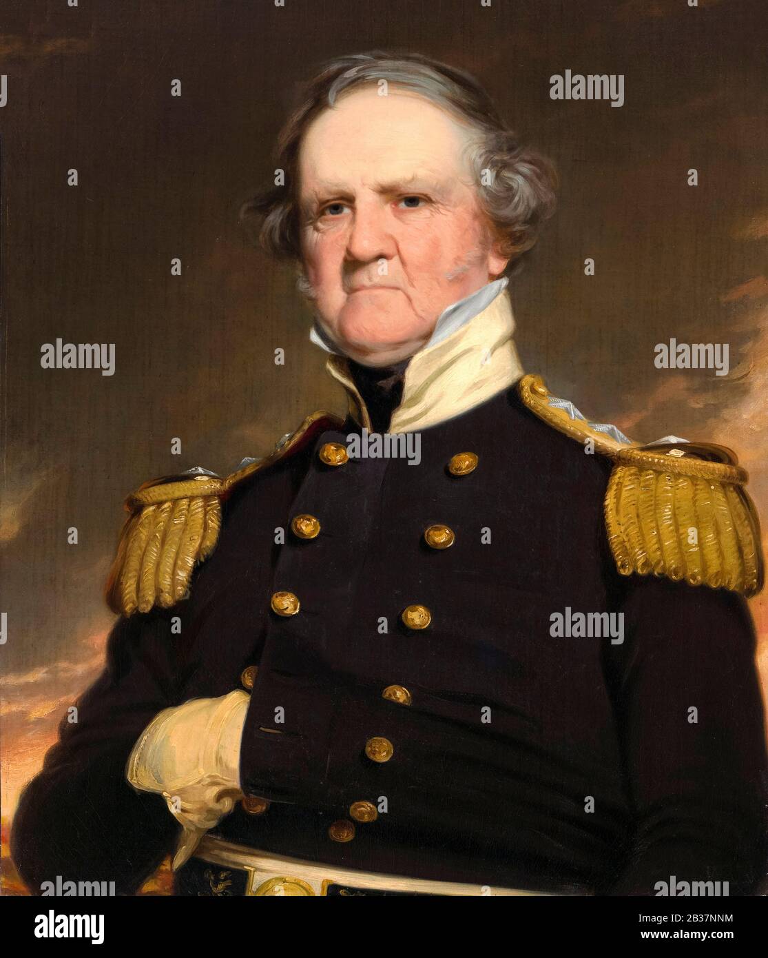 Major General Winfield Scott (1786-1866), portrait painting by Robert Walter Weir, circa 1855 Stock Photo