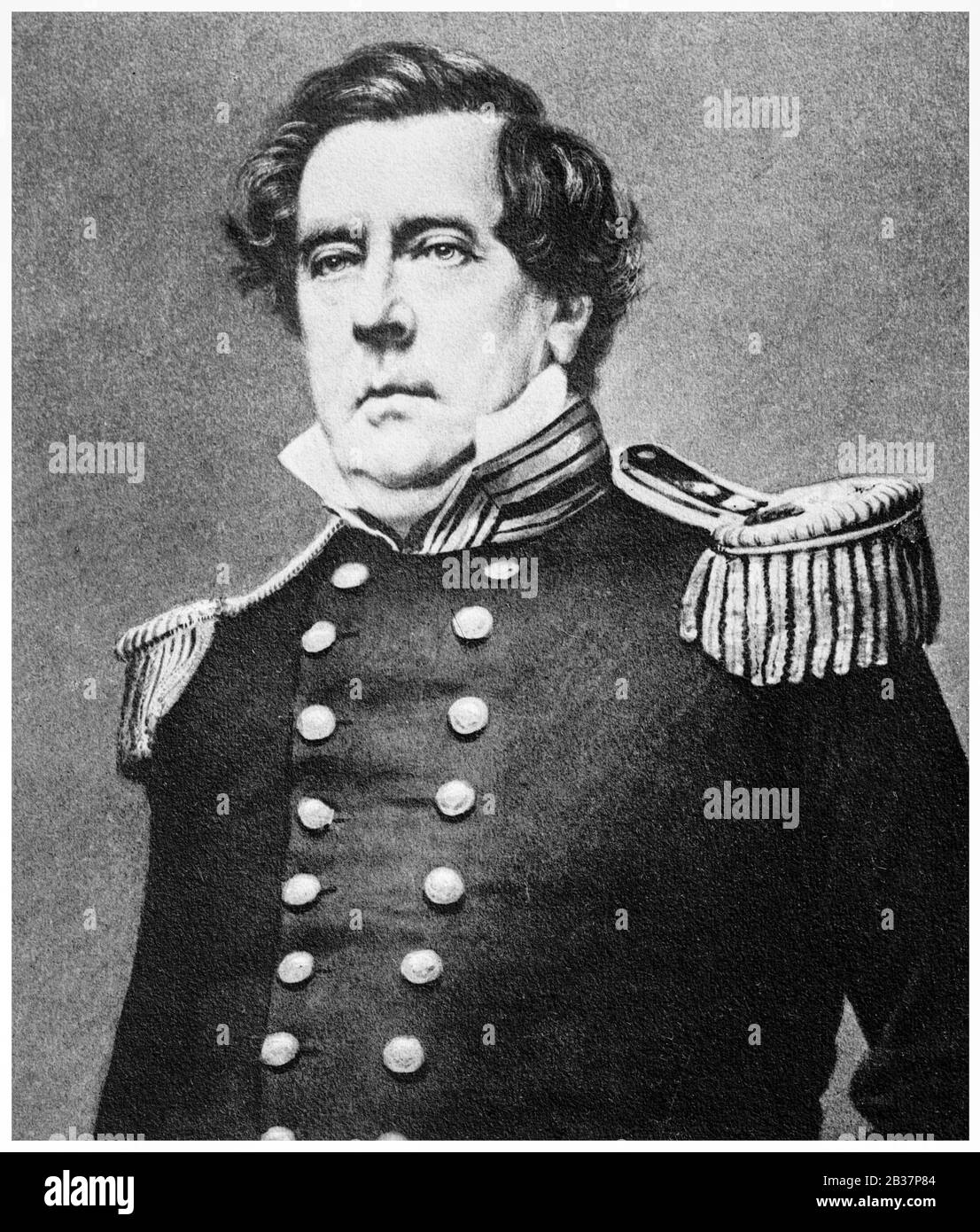Matthew Calbraith Perry (1794-1858), United States Navy, portrait photograph 1854-1858 Stock Photo