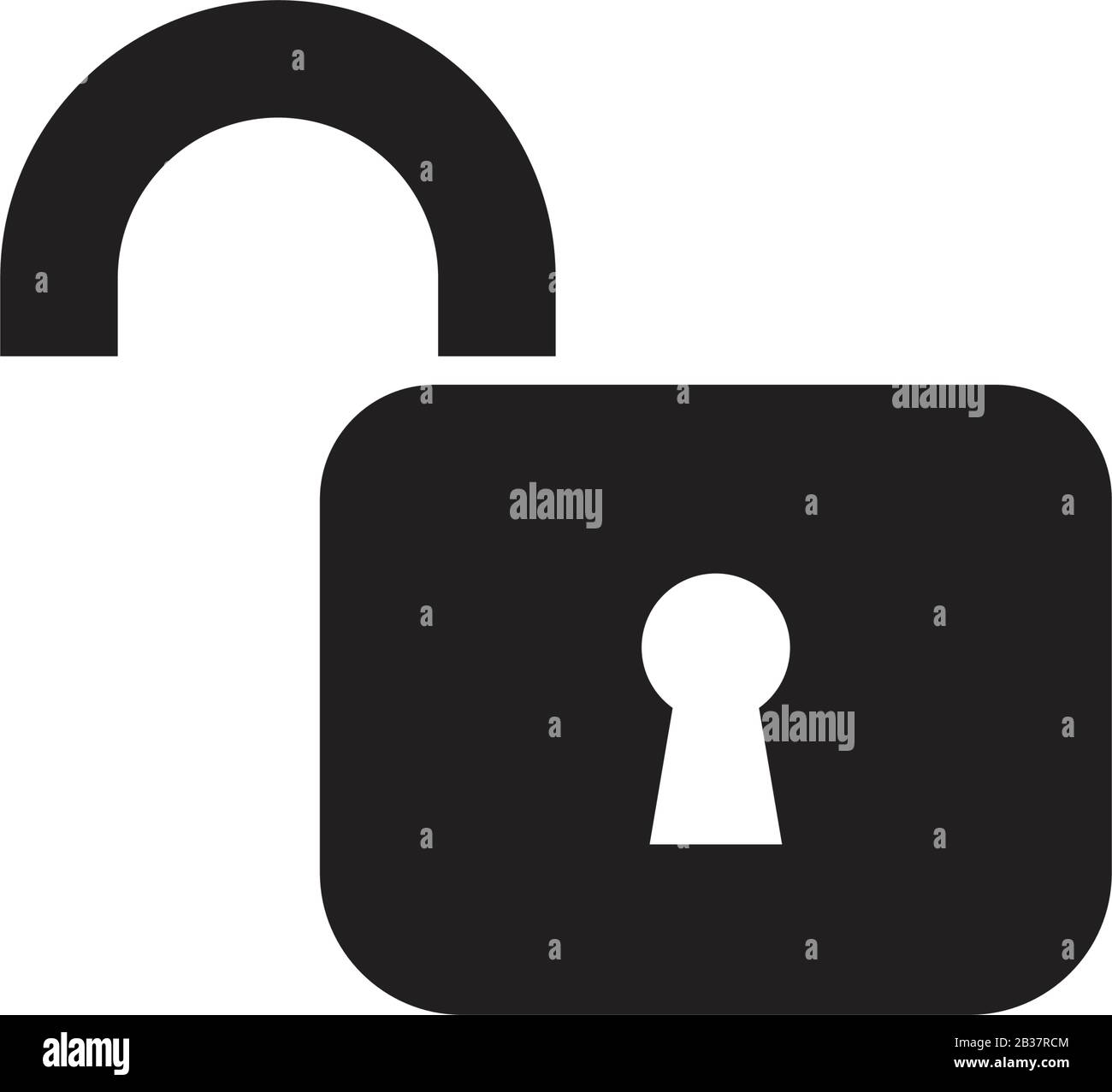 Padlock icon template black color editable. Padlock icon symbol Flat vector illustration for graphic and web design. Stock Vector