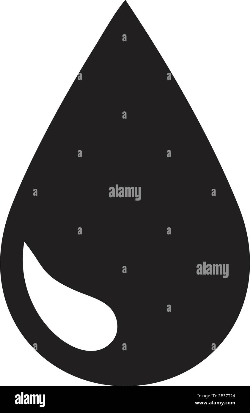 Black drop icon template black color editable. Black drop icon symbol Flat vector illustration for graphic and web design. Stock Vector