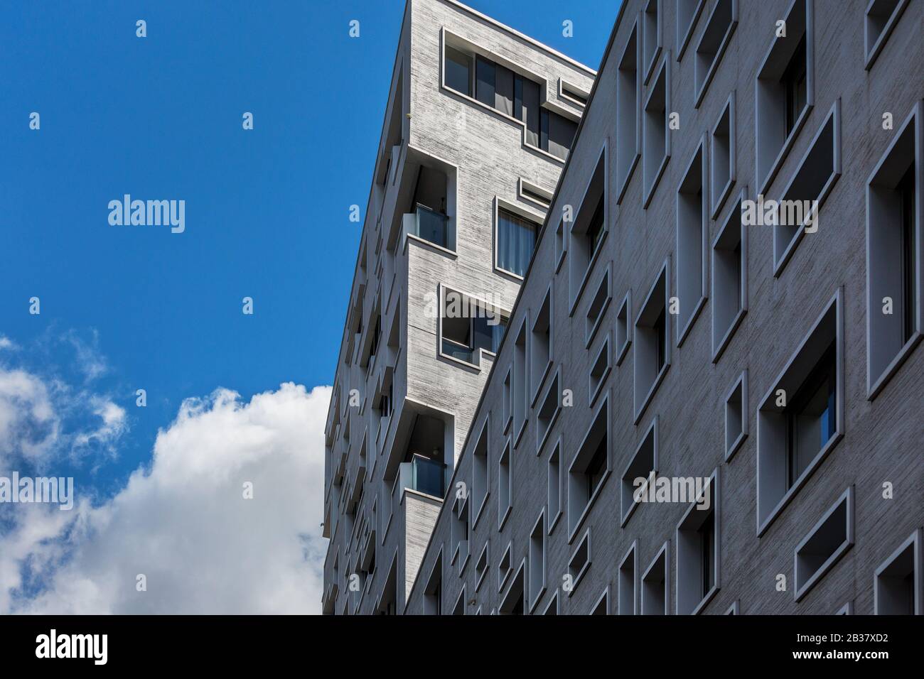 Modern apartment block in Basel, Switzerland Stock Photo Alamy