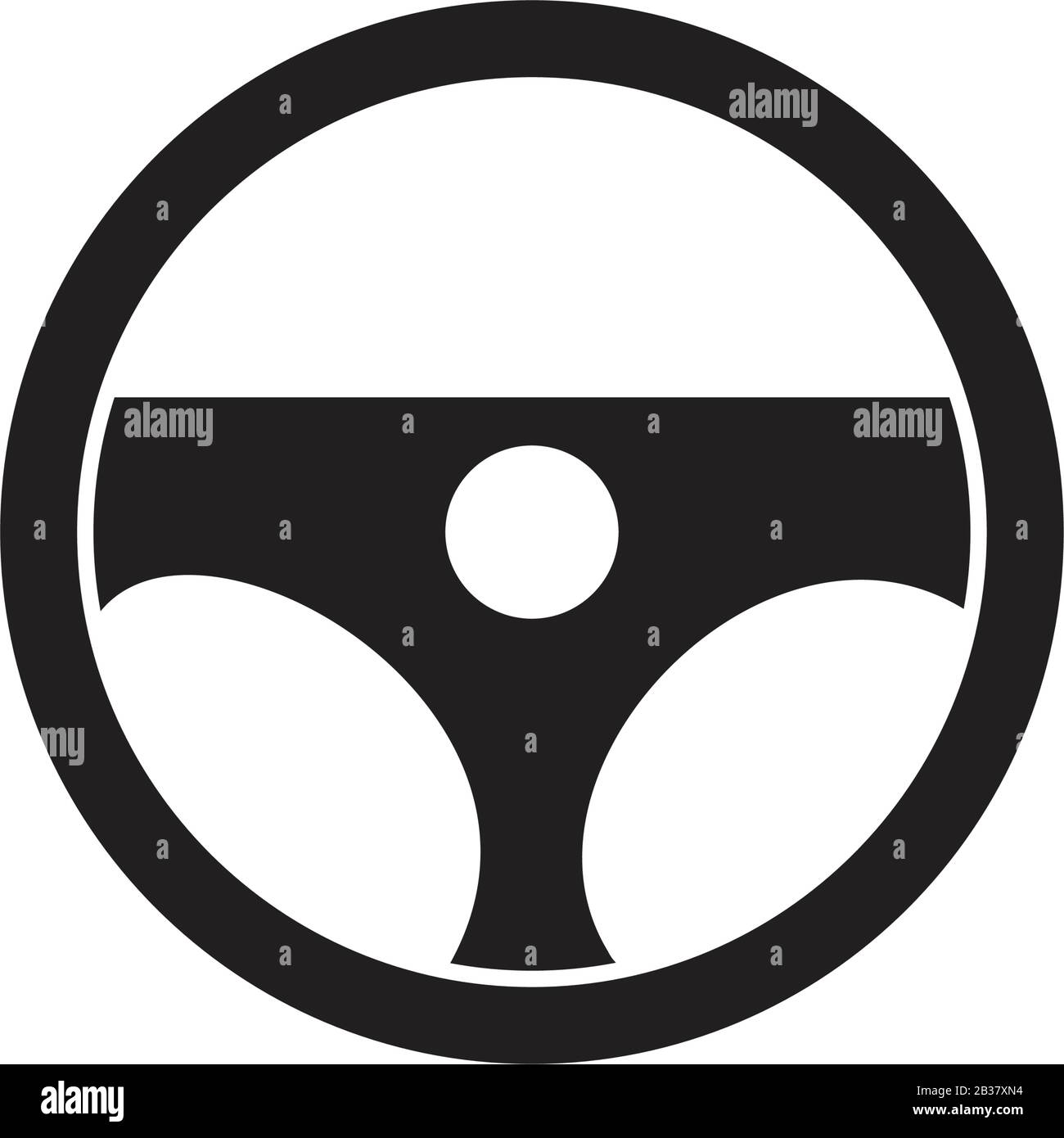 Steering wheel icon template black color editable. Steering wheel icon symbol Flat vector illustration for graphic and web design. Stock Vector