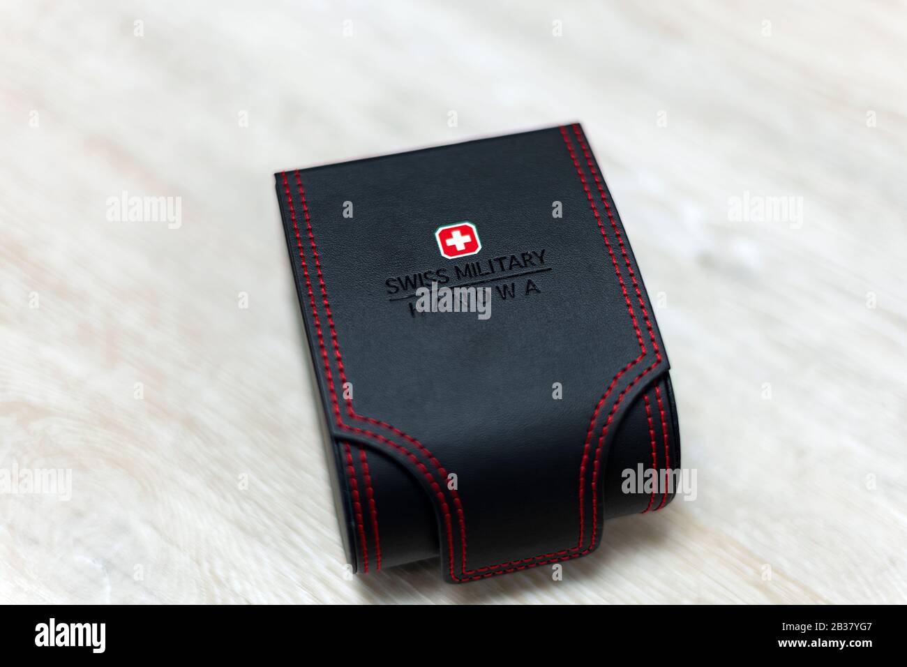 Swiss Military Hanowa watch box Stock Photo