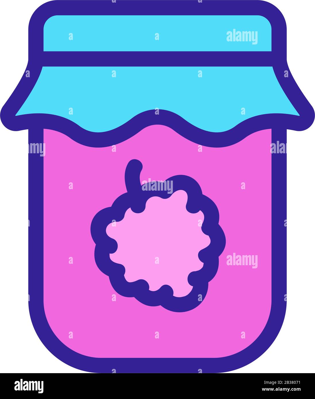 raspberry jam icon vector. Isolated contour symbol illustration Stock