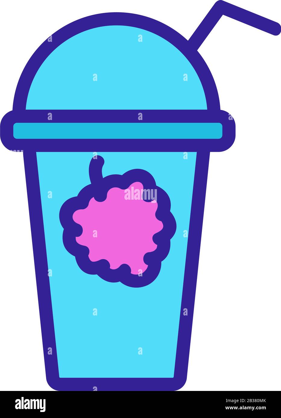 Raspberry juice icon vector. Isolated contour symbol illustration Stock ...