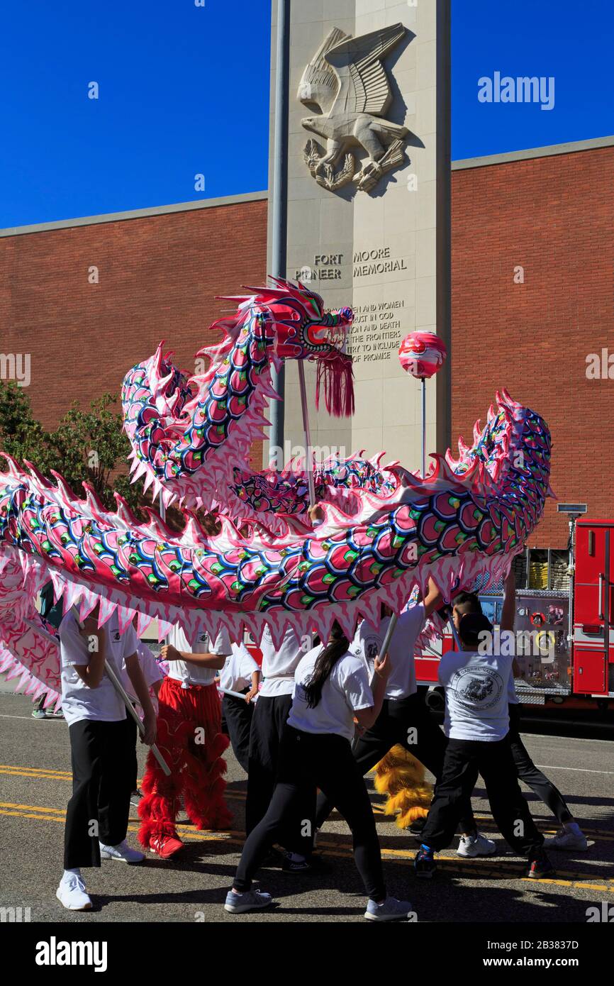 Golden Dragon Parade, Chinatown, Los Angeles, California, USA Stock