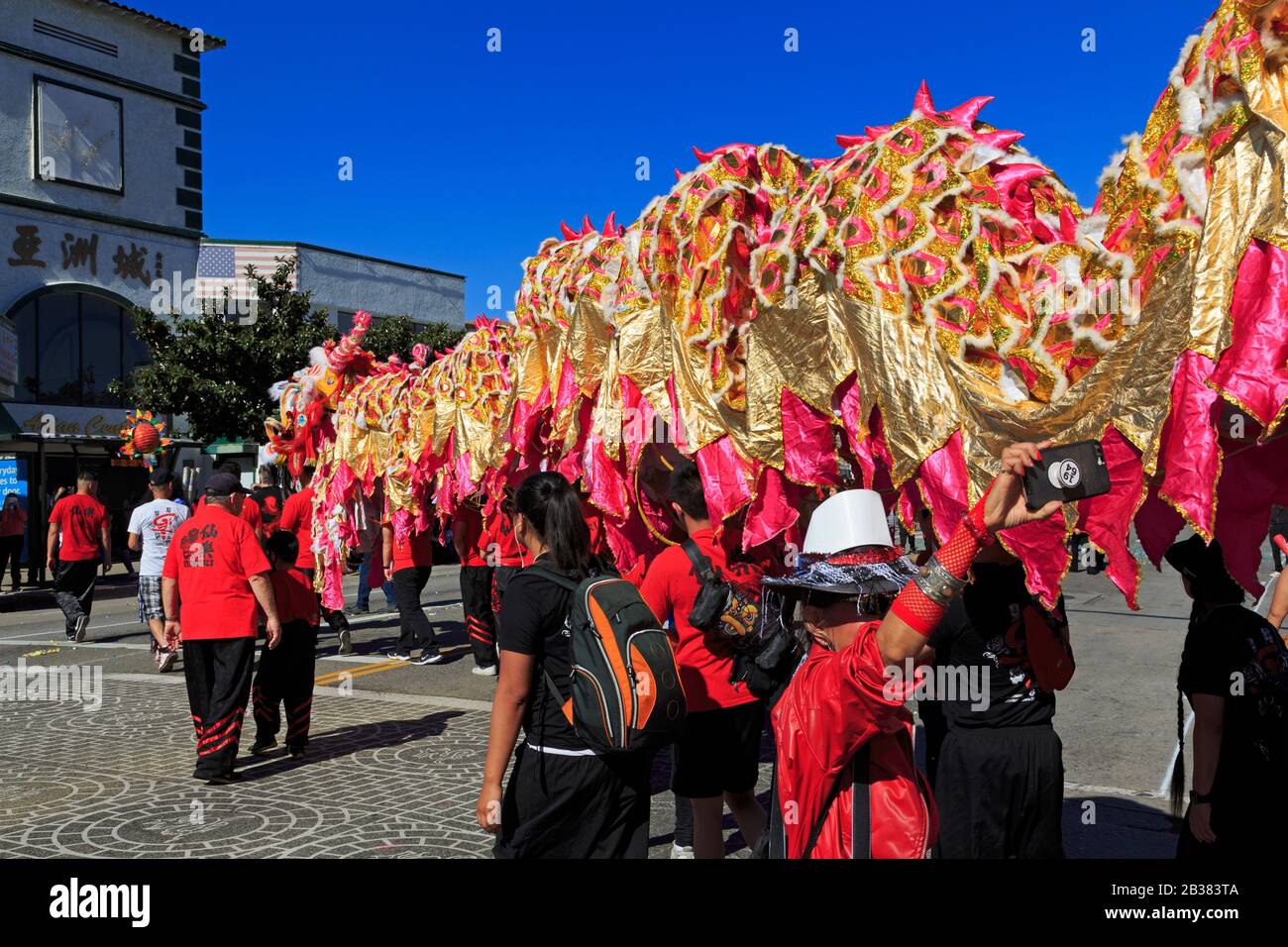 Golden Dragon Parade, Chinatown, Los Angeles, California, USA Stock