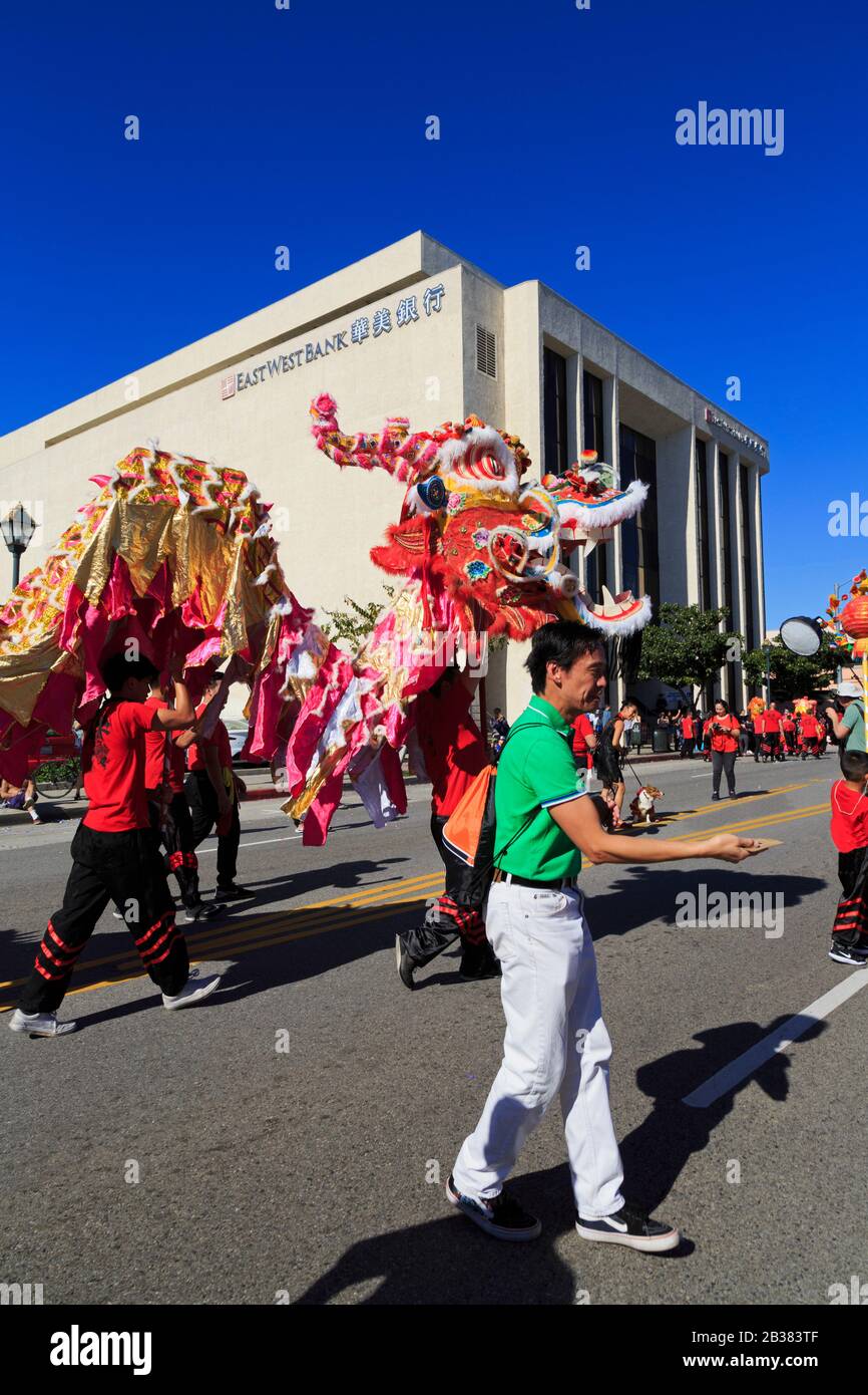 Golden Dragon Parade, Chinatown, Los Angeles, California, USA Stock