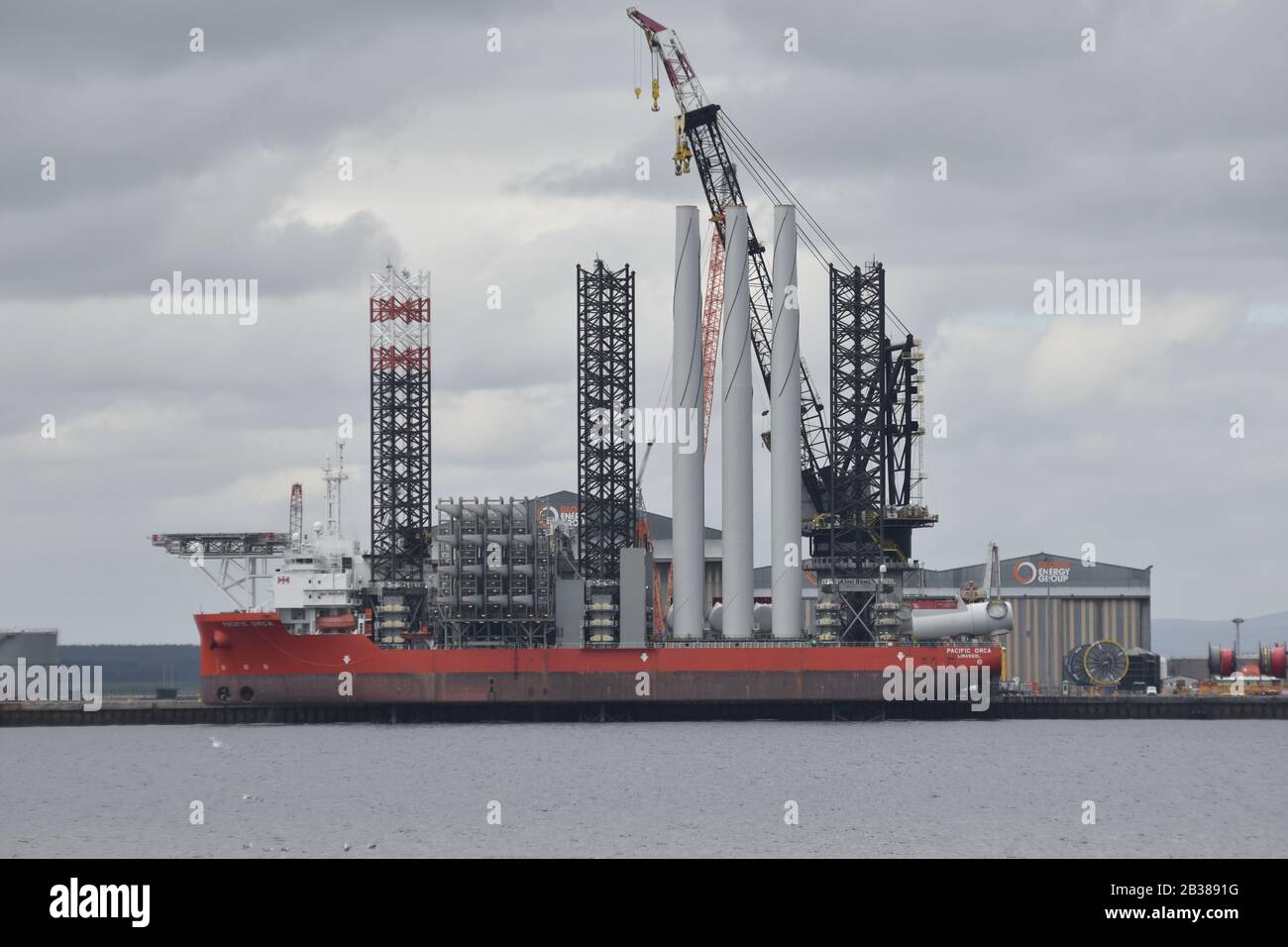 The Pacific Orca Loading Up With Wind Turbine Components In The 