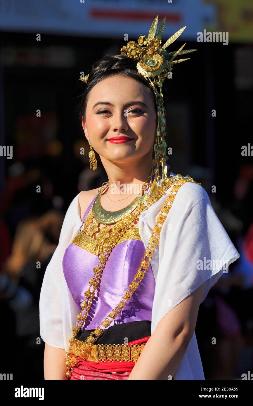 Golden Dragon Parade, Chinatown, Los Angeles, California, USA Stock