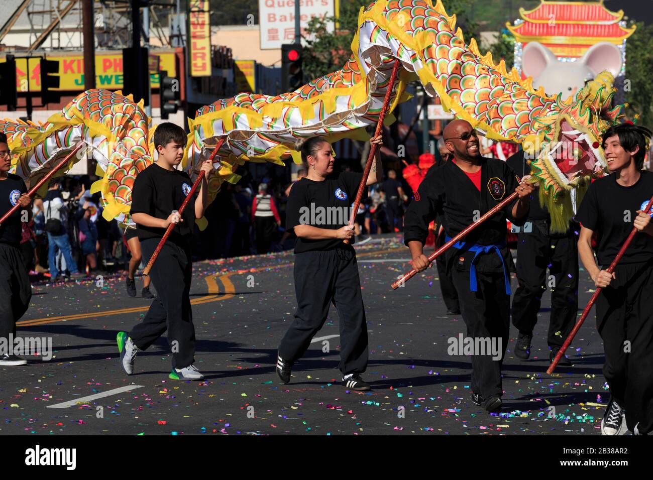 Golden Dragon Parade, Chinatown, Los Angeles, California, USA Stock