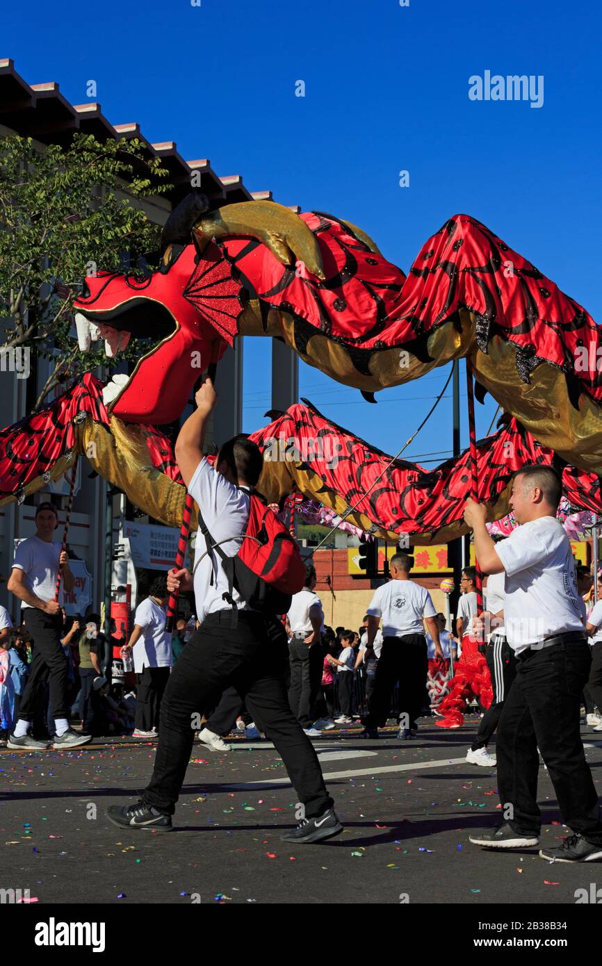 Golden Dragon Parade, Chinatown, Los Angeles, California, USA Stock