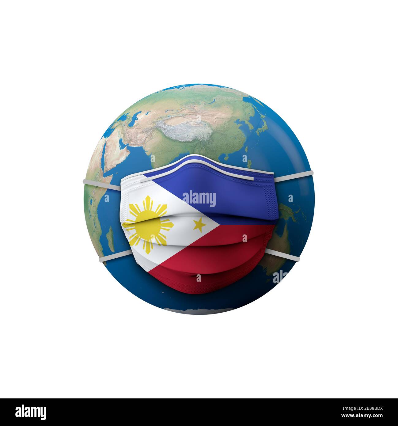 Philippines Flag Protective Medical Mask 3d Rendering Stock Photo Alamy