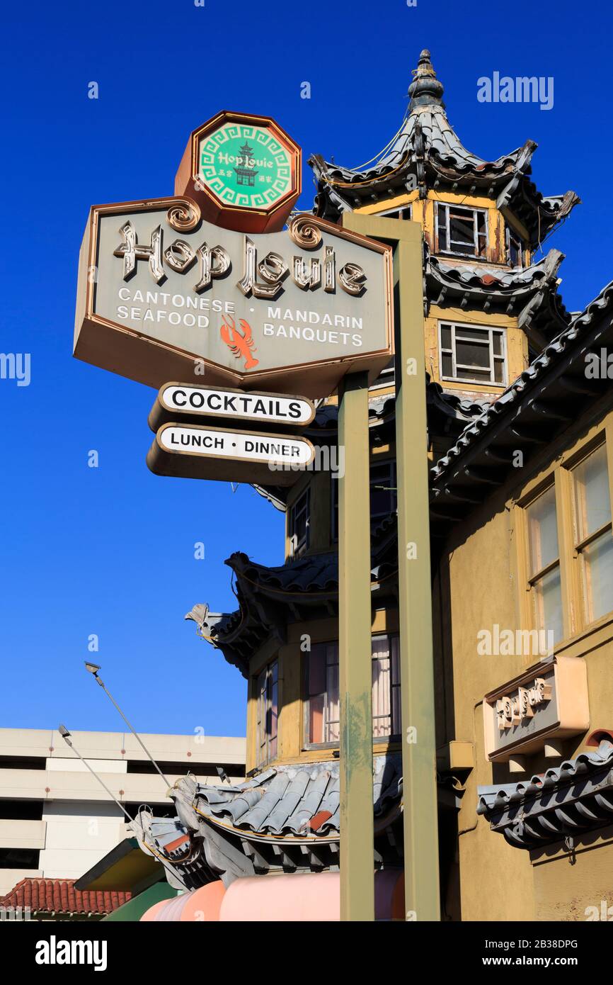 Hop Louie Restaurant, Central Plaza, Chinatown, Los Angeles, California