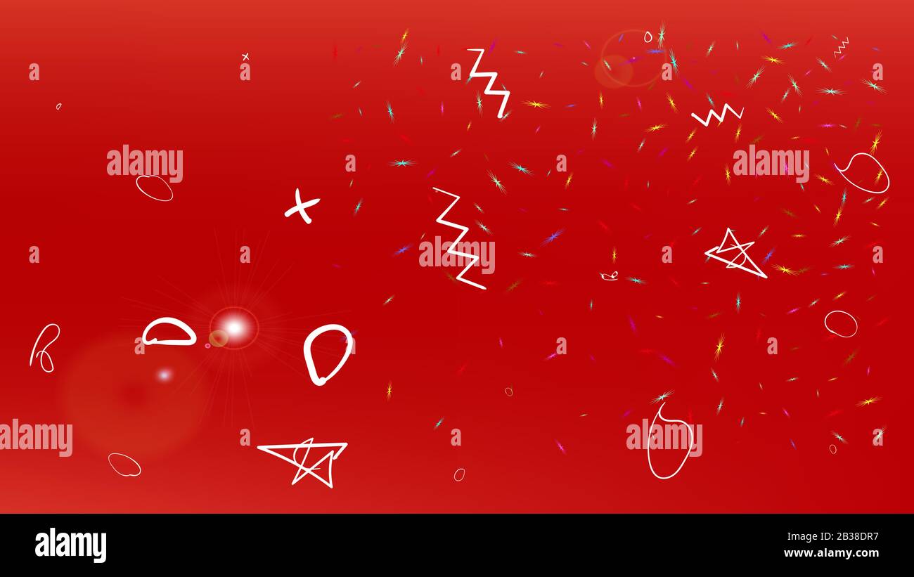 Red Stylized Space Pattern Minimal colorific illustration fantasy. Background texture, mesh. Clear ...