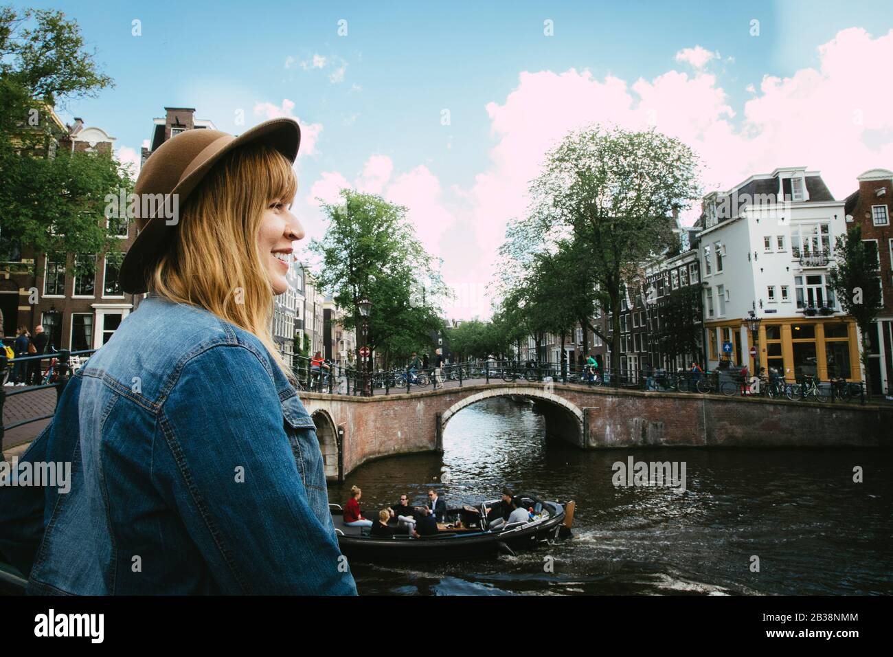 Woman by canal hi-res stock photography and images - Alamy