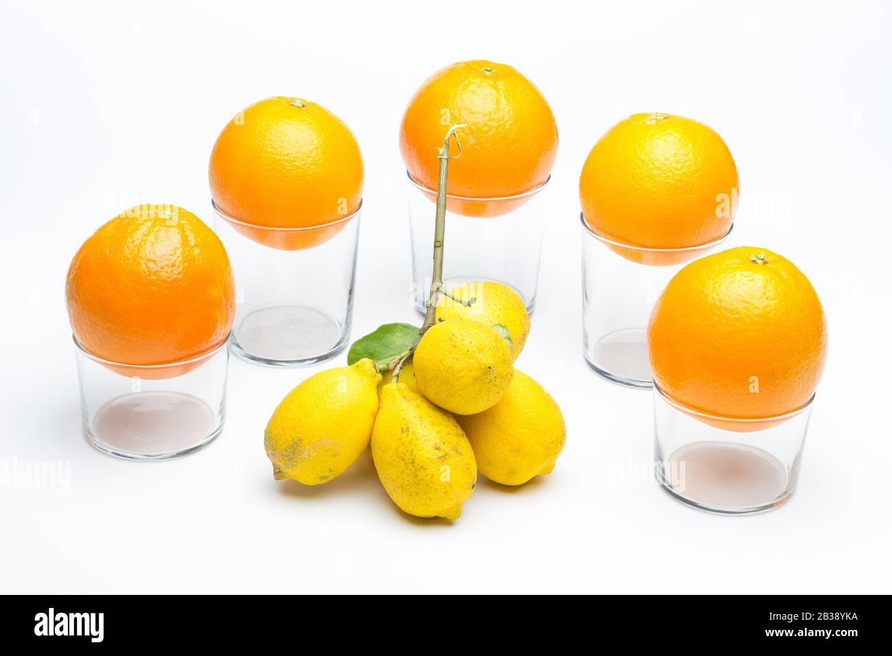 Citrus fruits, oranges and lemons, orange peel oranges and lemon peel yellow; The skins of citrus used in cooking, from its fruit healthy juices are e Stock Photo