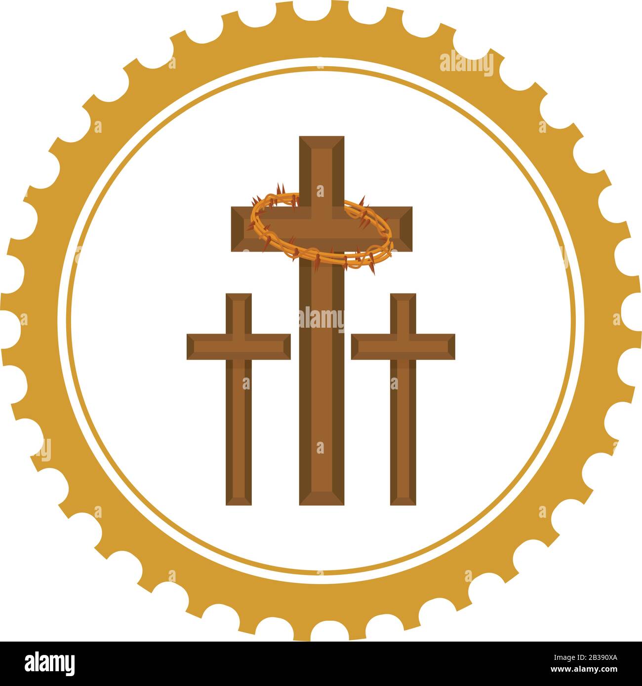 Holy week label Stock Vector
