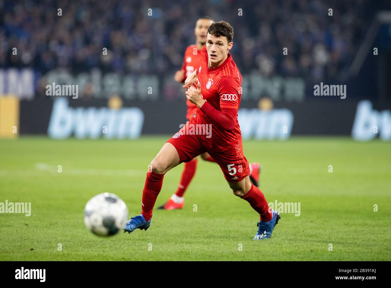 Gelsenkirchen Germany Veltins Arena 3 03 2020 Benjamnin Pavard Of Muenchen Runs With The Ball During The Cup Match Dfb Pokal Fc Schalke 04 Vs Fc Stock Photo Alamy
