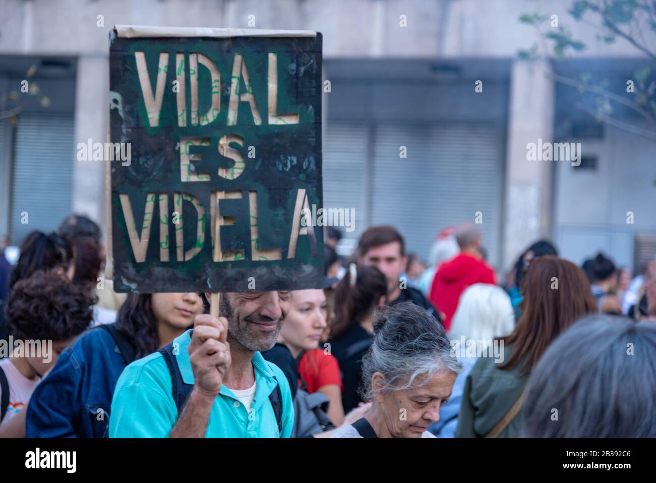 Popular manifestation for 43 years of the putsch during the National Day of Memory, Truth and Justice that recall those 30000 desappeared in Argentina Stock Photo