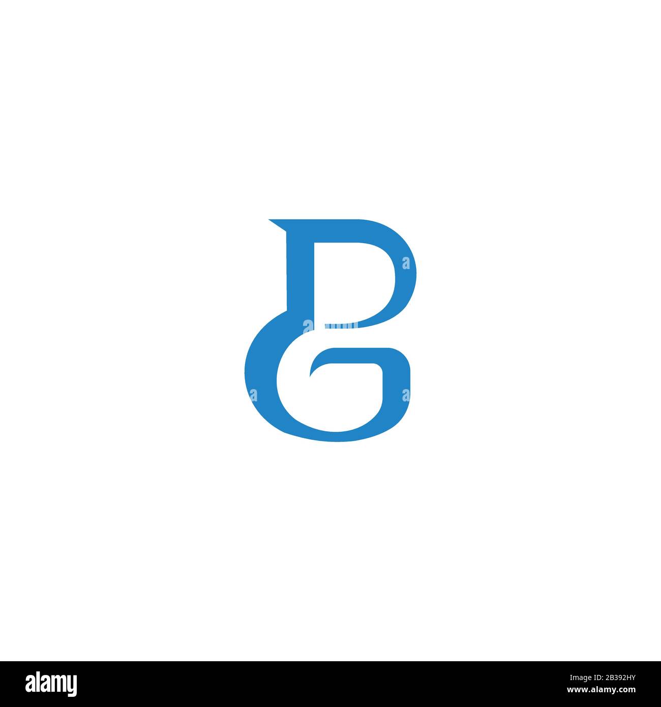Initial letter bg logo or gb logo vector design template Stock Vector
