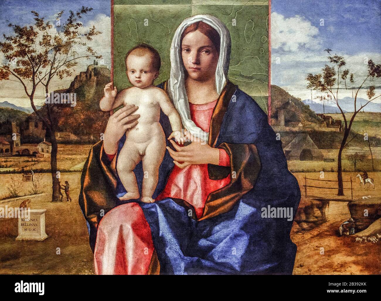 Italy Lombardy Milan Brera Art Gallery Giovanni Bellini Madonna And Child Stock Photo Alamy