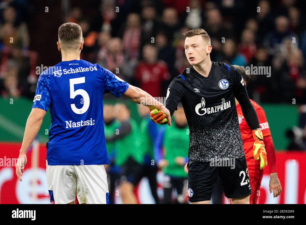 Gelsenkirchen Germany Veltins Arena 3 03 Goalkeeper Markus Schubert Fc Schalke 04 R And Matija Nastasic Of Schalke 04 5 Togehter During T Stock Photo Alamy Gelsenkirchen Germany Veltins Arena 3 03 Goalkeeper Markus Schubert Fc Schalke 04 R And Matija Nastasic Of Schalke 04 5 Togehter During T Stock Photo Alamy