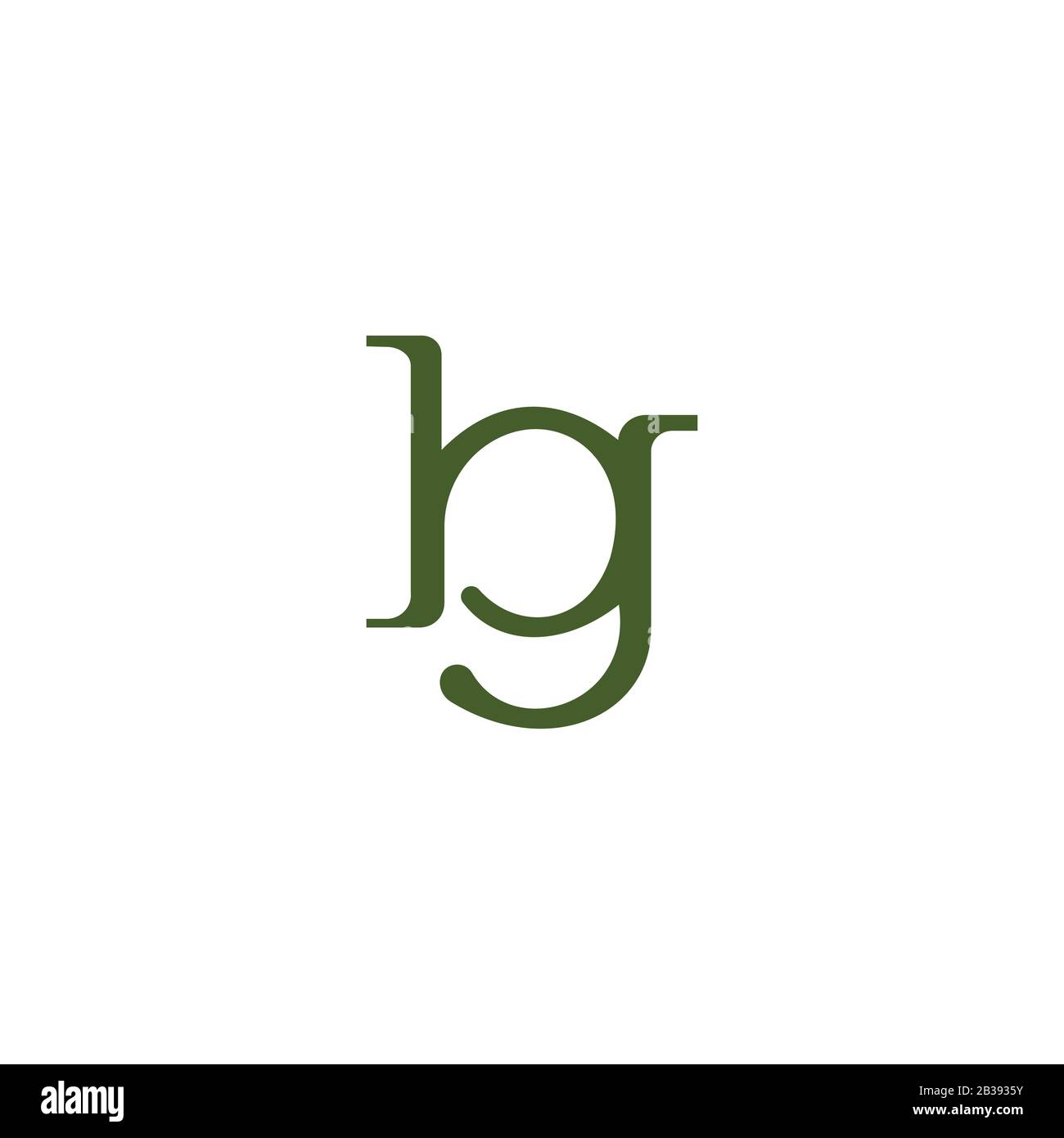 Initial letter bg logo or gb logo vector design template Stock Vector