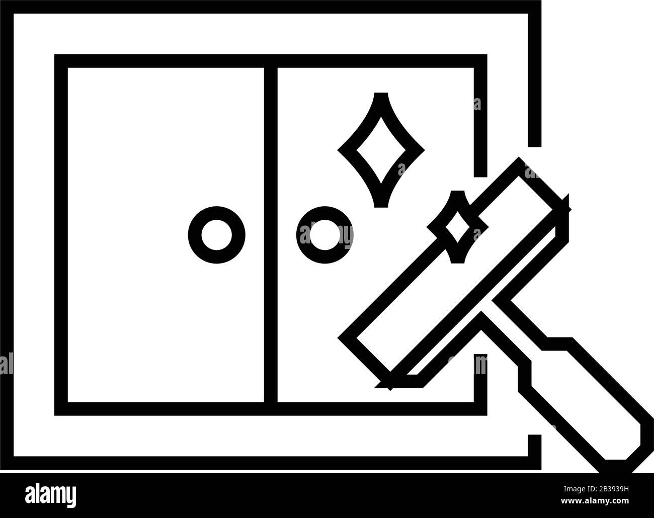 Window Cleaning Line Icon Concept Sign Outline Vector Illustration Linear Symbol Stock Vector 2307