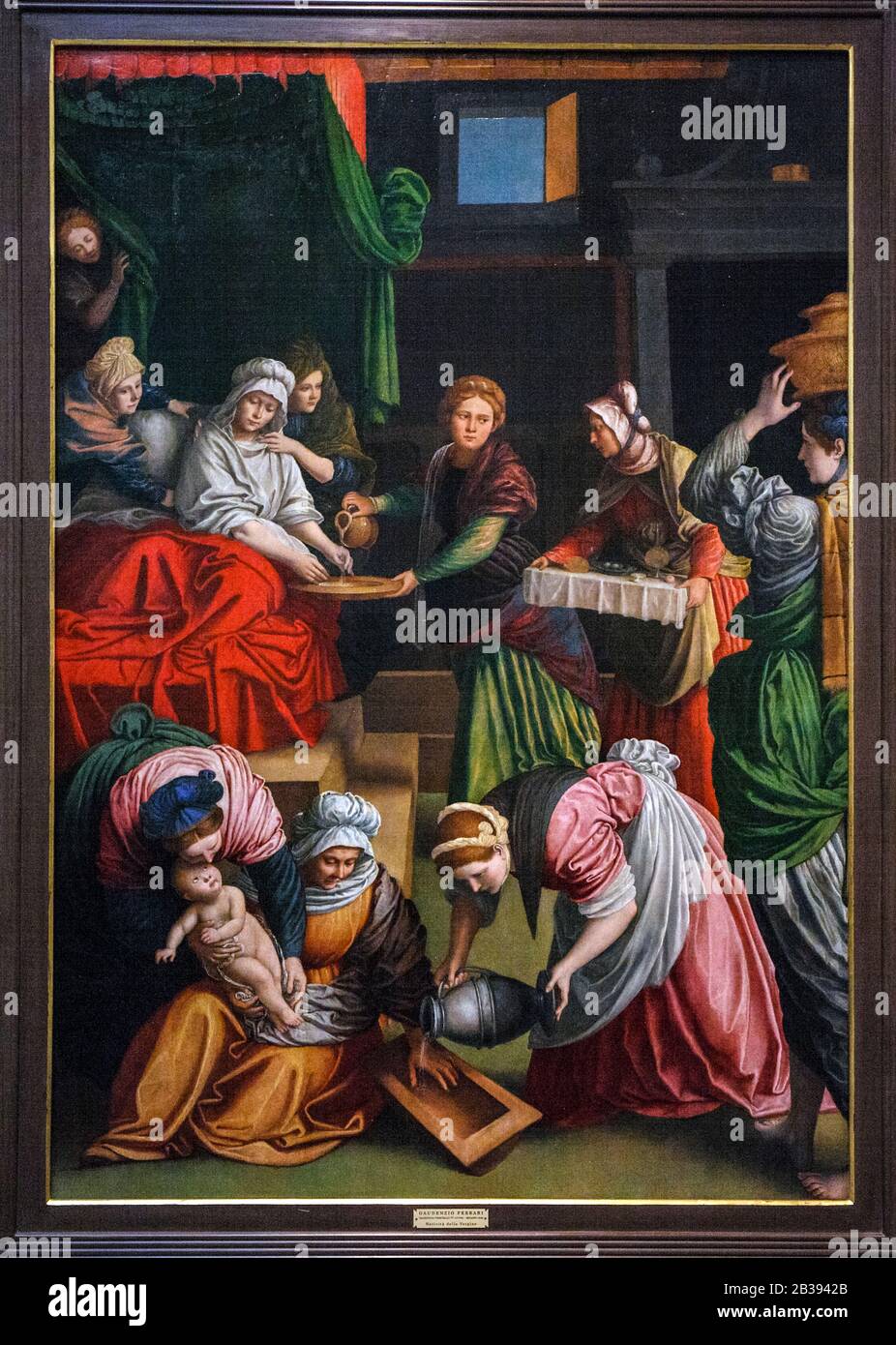 Italy Lombardy Milan Brera Art Gallery - Gaudenzio Ferrari - Virgin nativity - 1541 Stock Photo