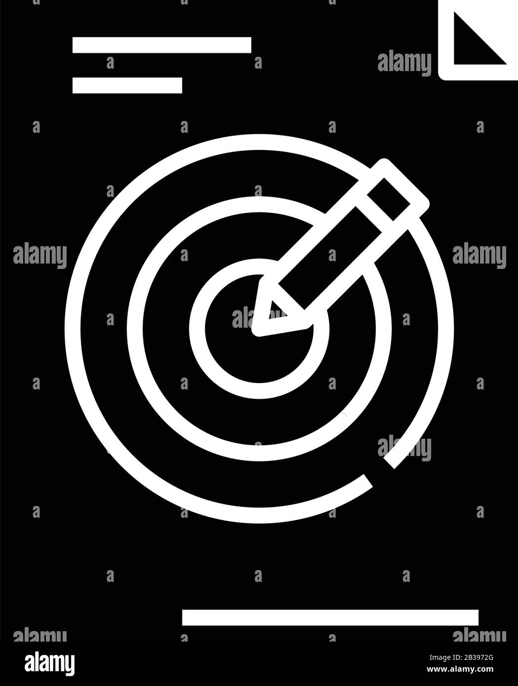 Productive goal black icon, concept illustration, vector flat symbol ...