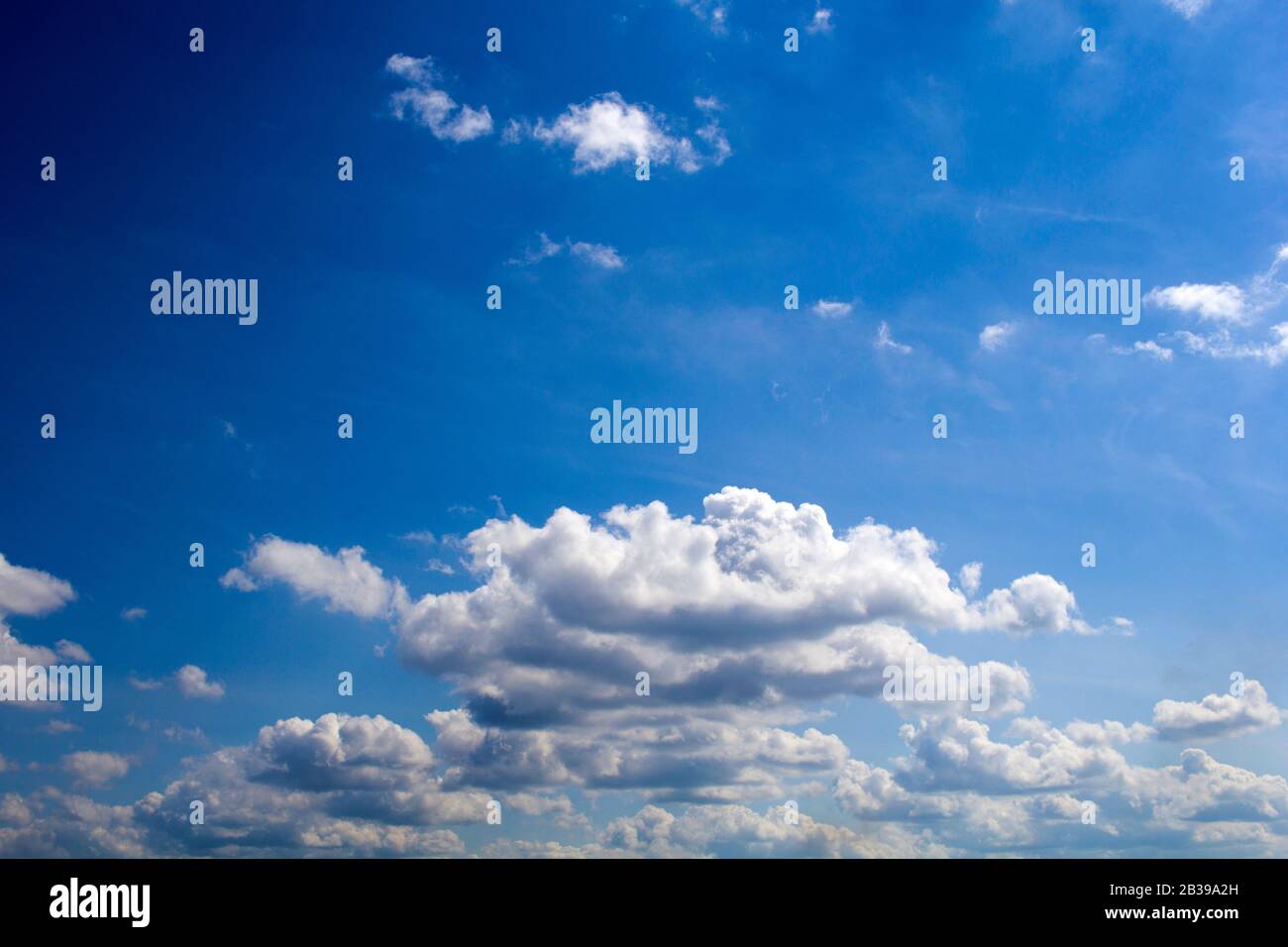 Blue summer sunny sky with white clouds.Background Stock Photo - Alamy