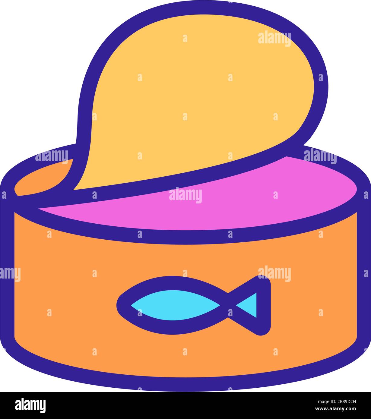 Caviar canned vector icon. Isolated contour symbol illustration Stock Vector