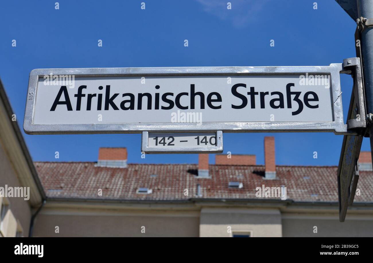 Strassenschild, Afrikanisches Viertel, Wedding, Mitte, Berlin, Deutschland Stock Photo