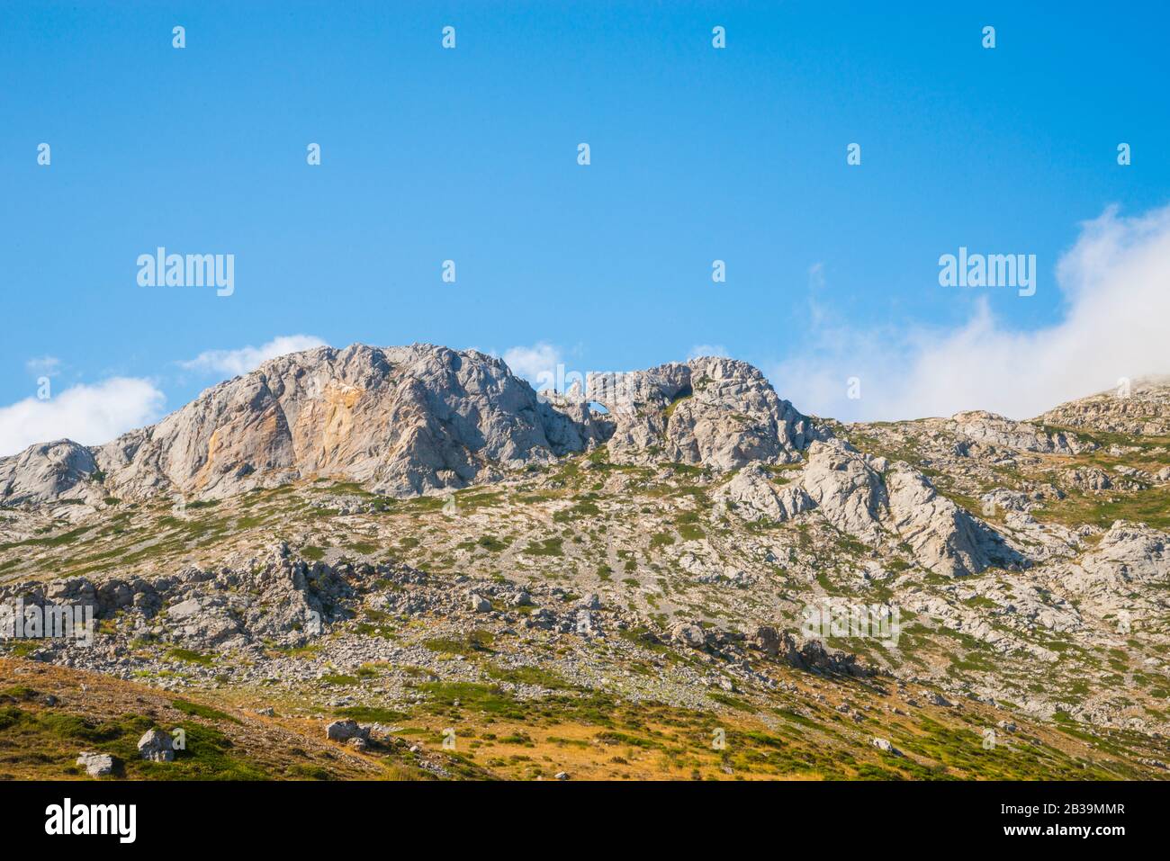 Mountainous landscape. Fuentes Carrionas Nature Reserve, Palencia province, Castilla Leon, Spain. Stock Photo