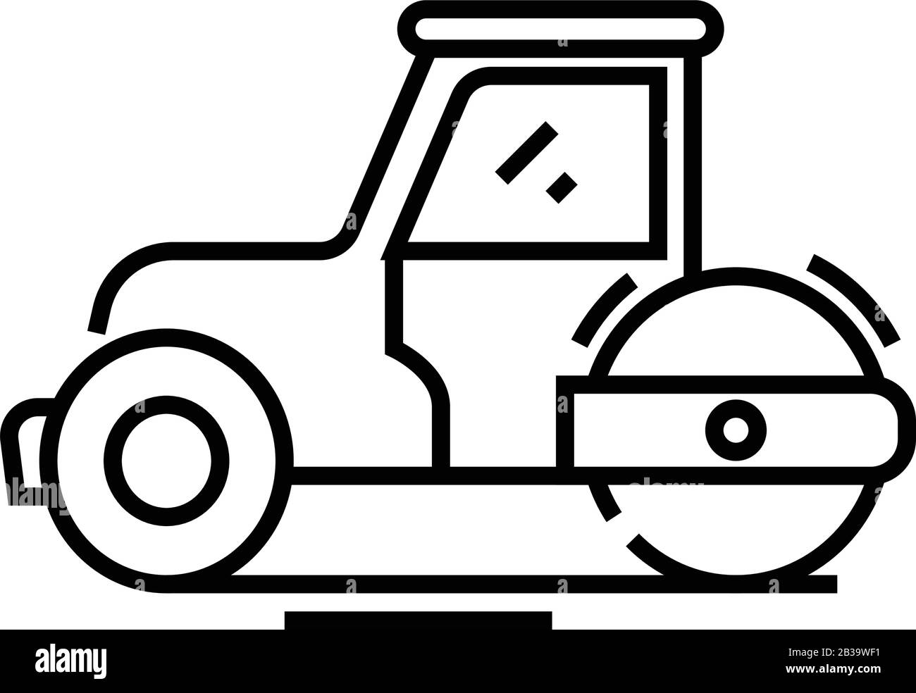 Tractor line icon, concept sign, outline vector illustration, linear ...