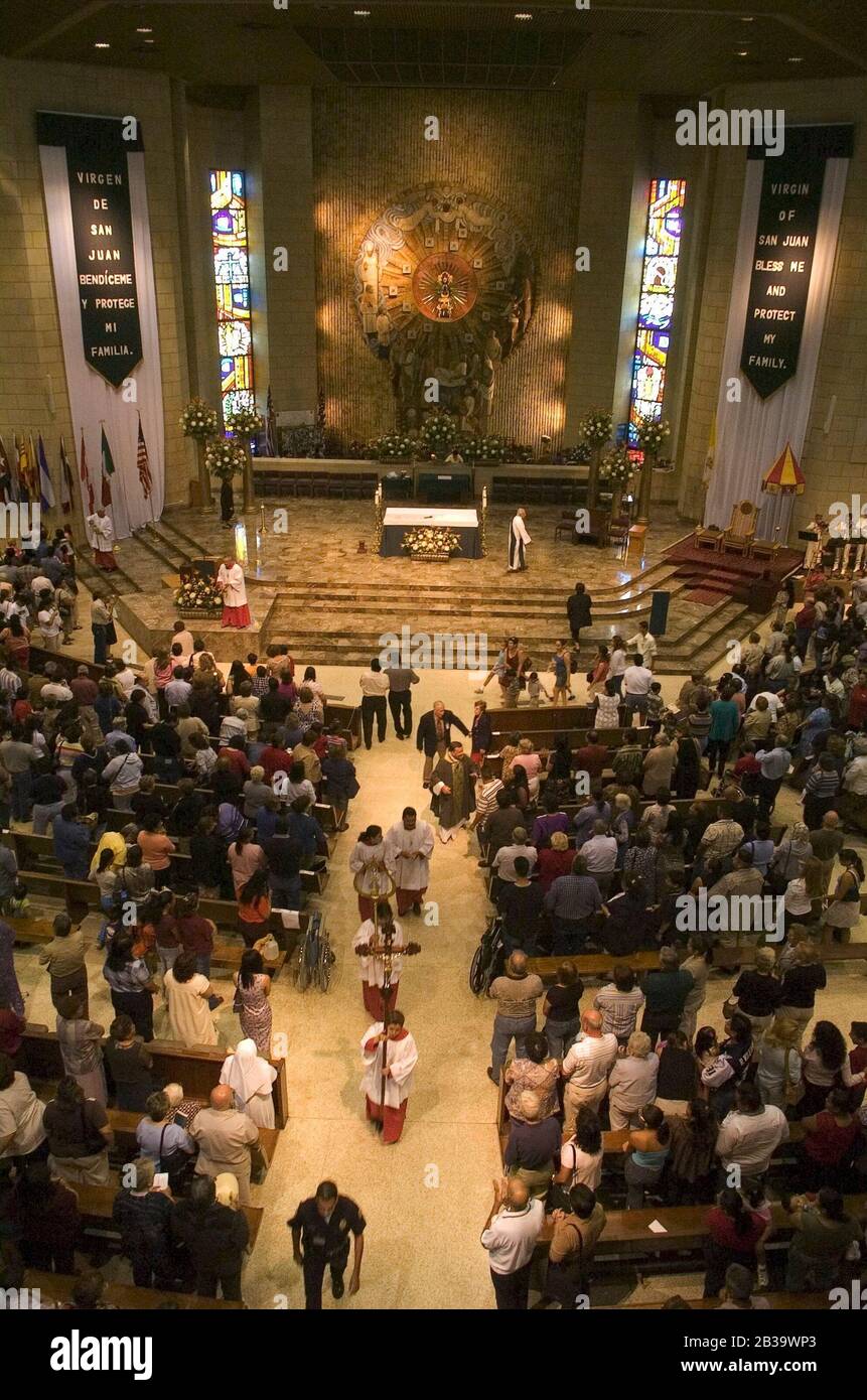 San Juan Texas USA, circa 2004 Interior of the Basilica of Our Lady of