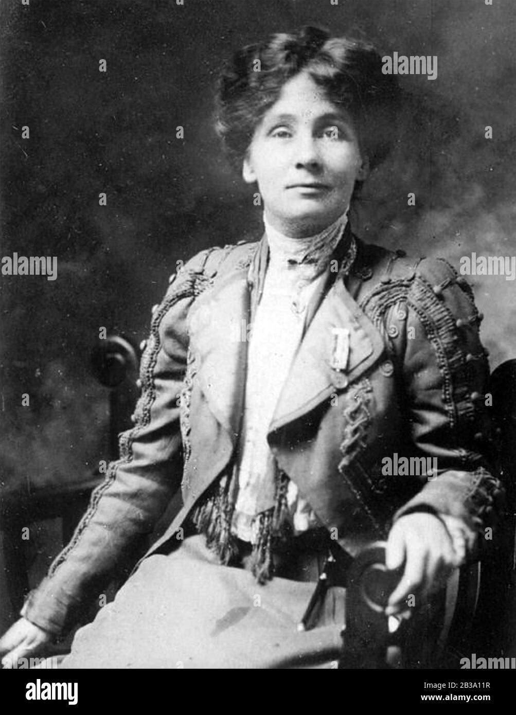 EMMELINE PANKHURST (1858-1928) English suffragette leader about 1913 Stock Photo