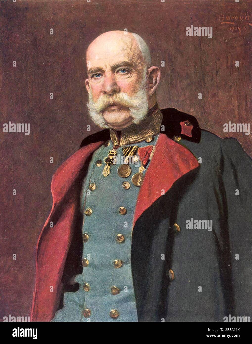 FRANZ JOSEPH I OF AUSTRIA (1830-1916) monarch of the Austro-Hungarian Empire, about 1905 Stock Photo