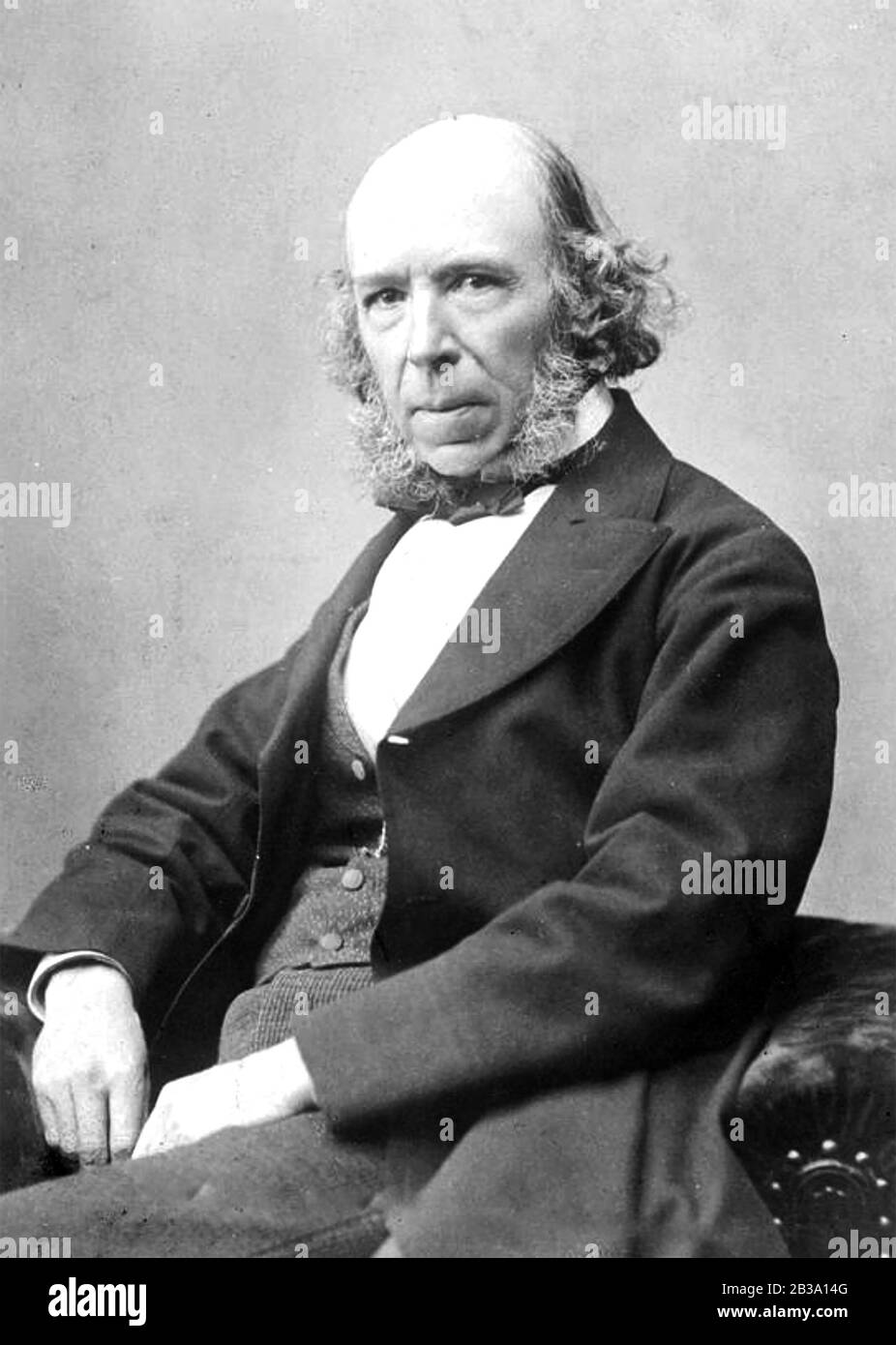 HERBERT SPENCER (1820-1903) English political theorist, biologist,anthropologist in 1893 Stock Photo