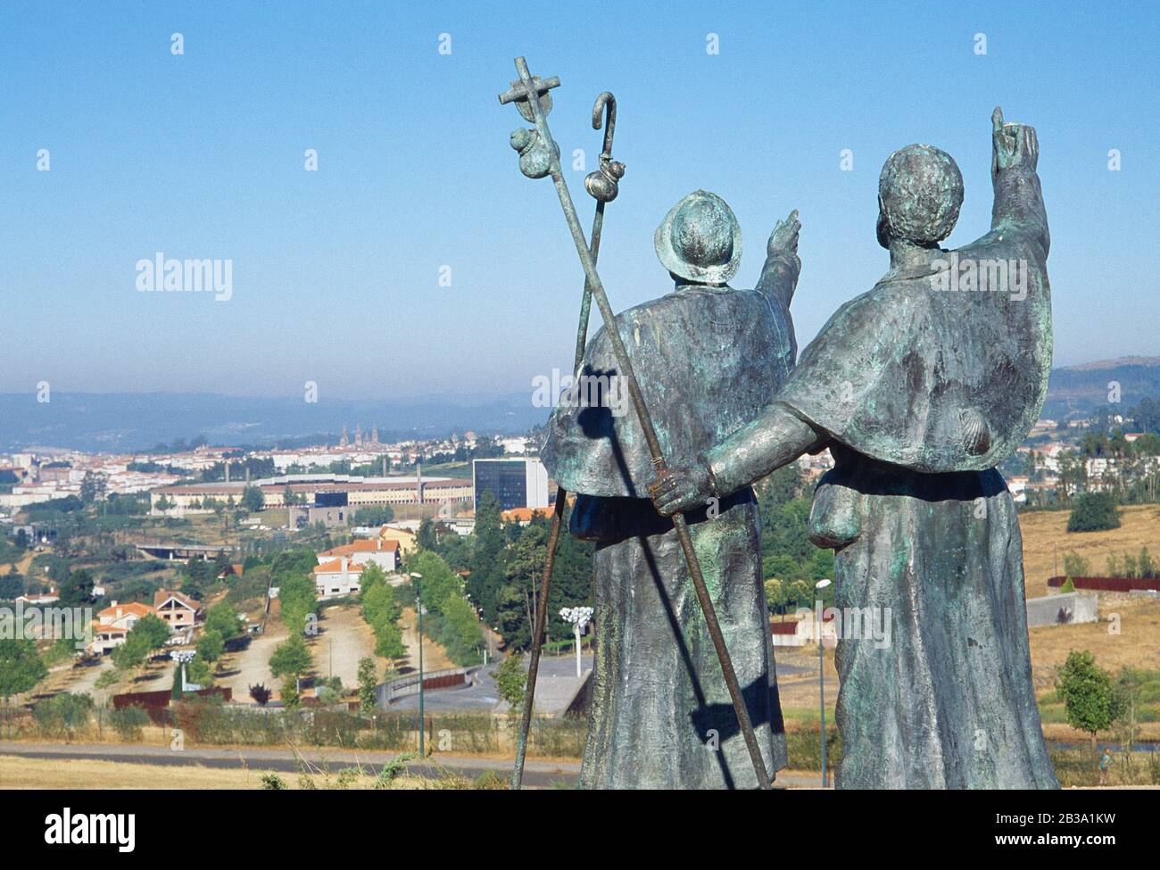 Sculptures Of Pilgrims Monte Do Gozo Santiago De Compostela La
