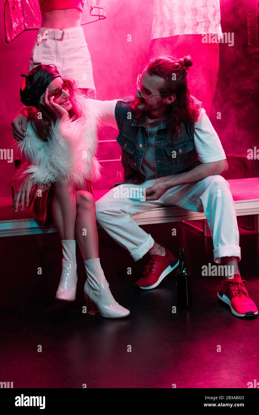 Girls hugging nightclub hi-res stock photography and images - Alamy