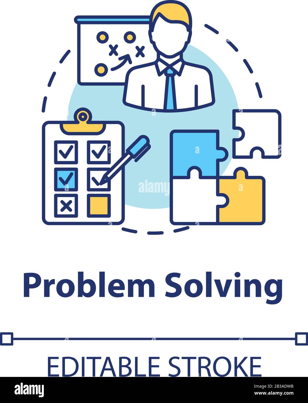Problem solving concept icon. Planning, management. Way out of ...
