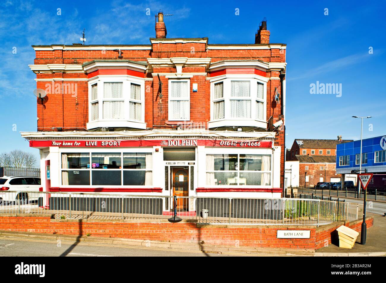 The Dolphin Pub, Bath lane, Stockton on Tees, Cleveland, England Stock Photo Alamy