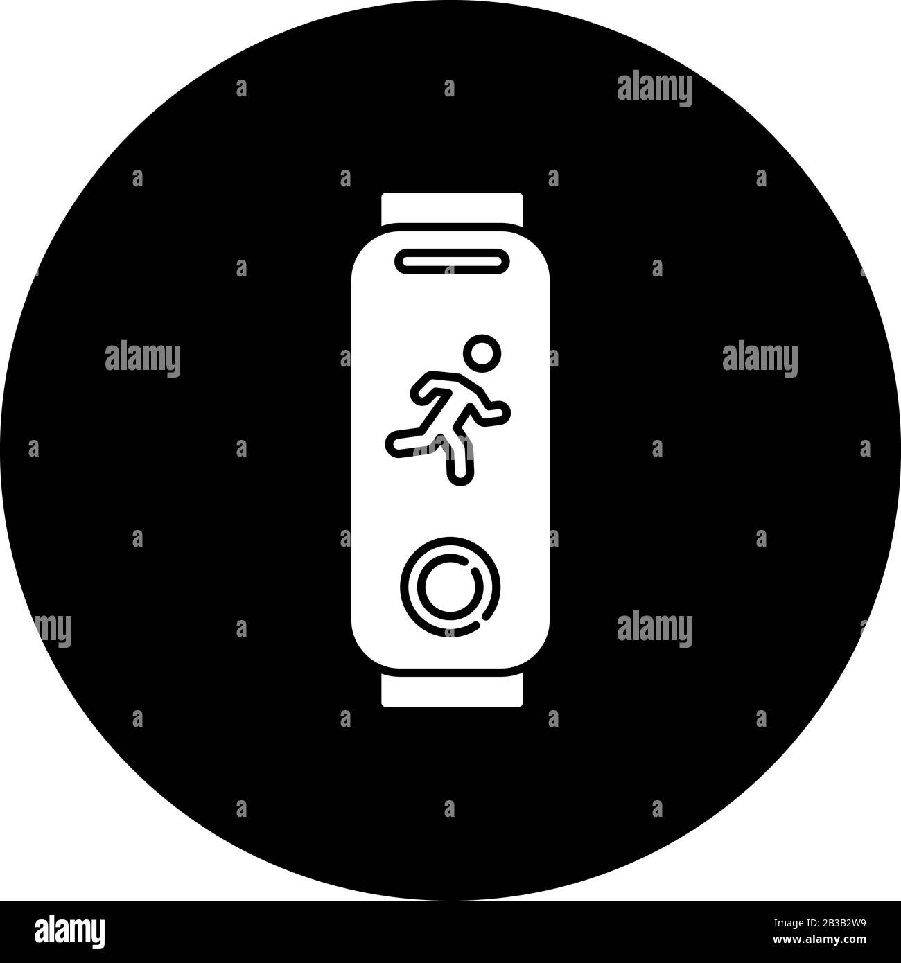 Fitness tracker glyph icon. Wearable gadget. Physical activity