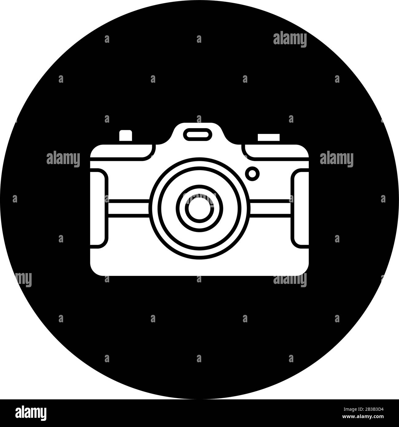 Digital still camera glyph icon. Photography tool. Portable recording gadget. Photoshoot. Technology. Handheld electronic mobile device. Vector white Stock Vector